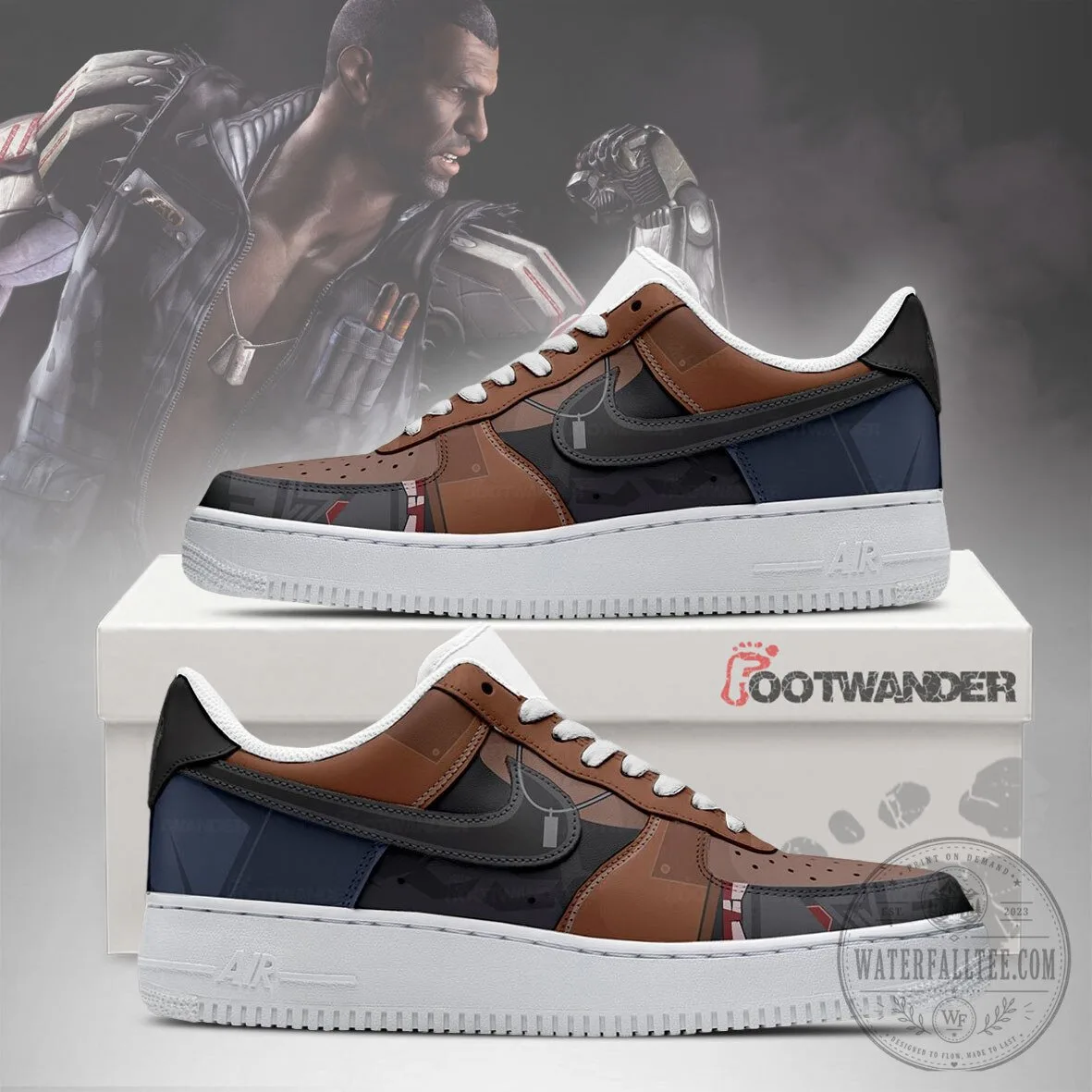 Jax Briggs Mortal Kombat Inspired Custom Embossed Logo Shoes 7 Jax Briggs Mortal Kombat Inspired Custom Embossed Logo Shoes