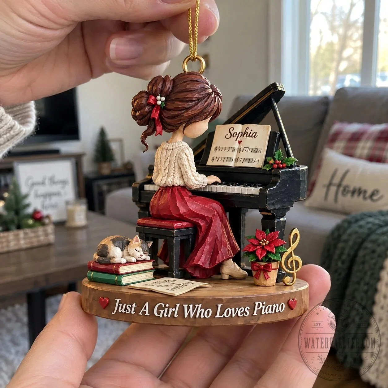 Personalized Just A Girl Who Loves Piano Christmas Ornament 11 Personalized Just A Girl Who Loves Piano Christmas Ornament