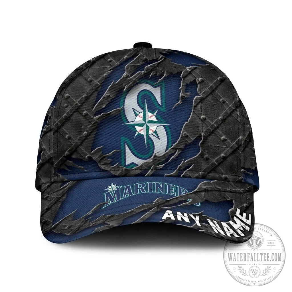 Seattle Mariners Personalized Name Baseball Cap Hat 3 Seattle Mariners Personalized Name Baseball Cap Hat