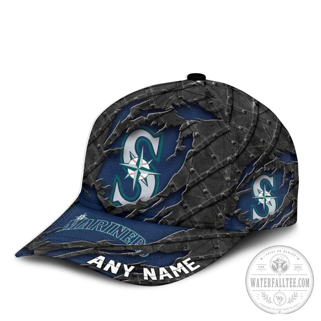 Seattle Mariners Personalized Name Baseball Cap Hat 9 Seattle Mariners Personalized Name Baseball Cap Hat