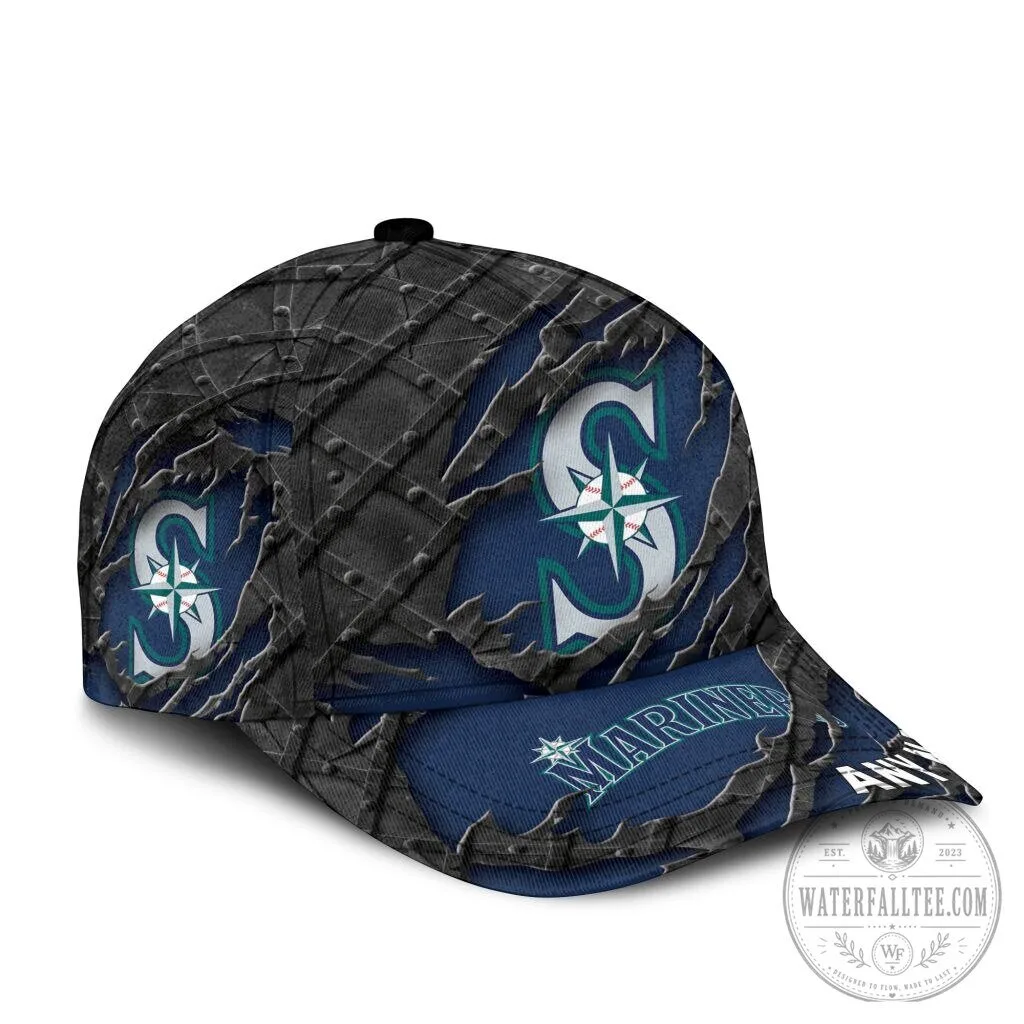 Seattle Mariners Personalized Name Baseball Cap Hat 10 Seattle Mariners Personalized Name Baseball Cap Hat