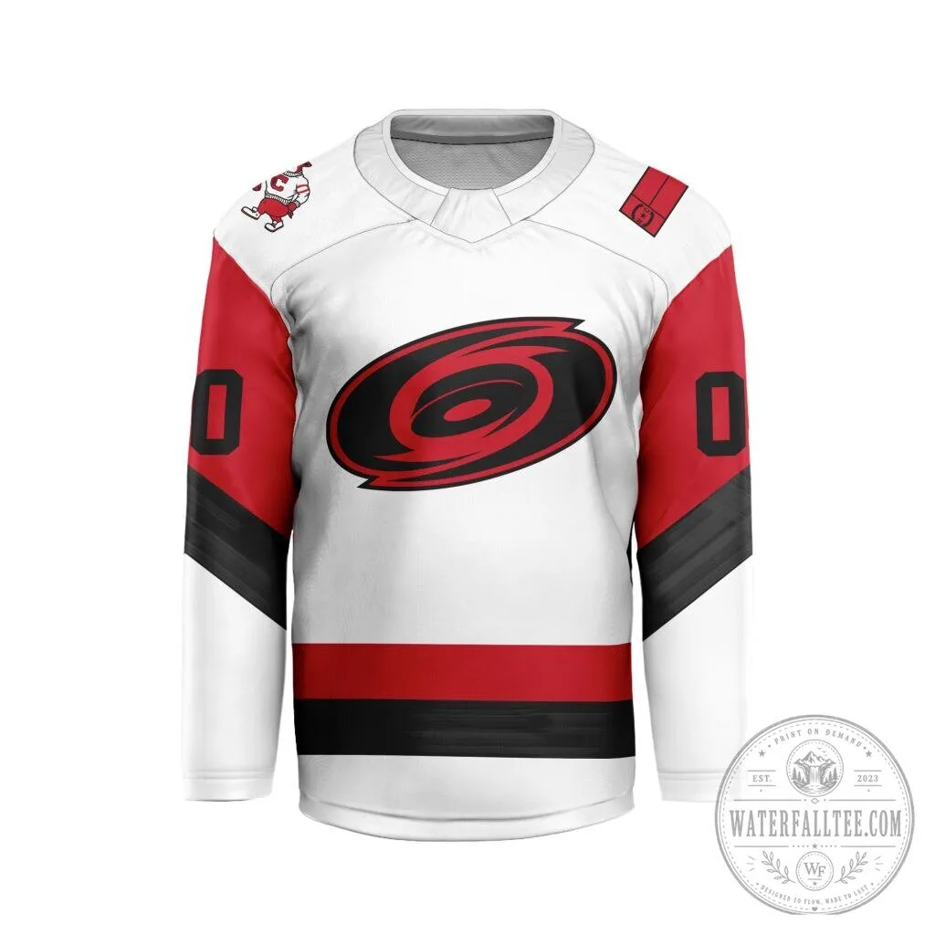 Carolina Hurricanes National Hockey League White Design Hockey Jersey 3 Carolina Hurricanes National Hockey League White Design Hockey Jersey
