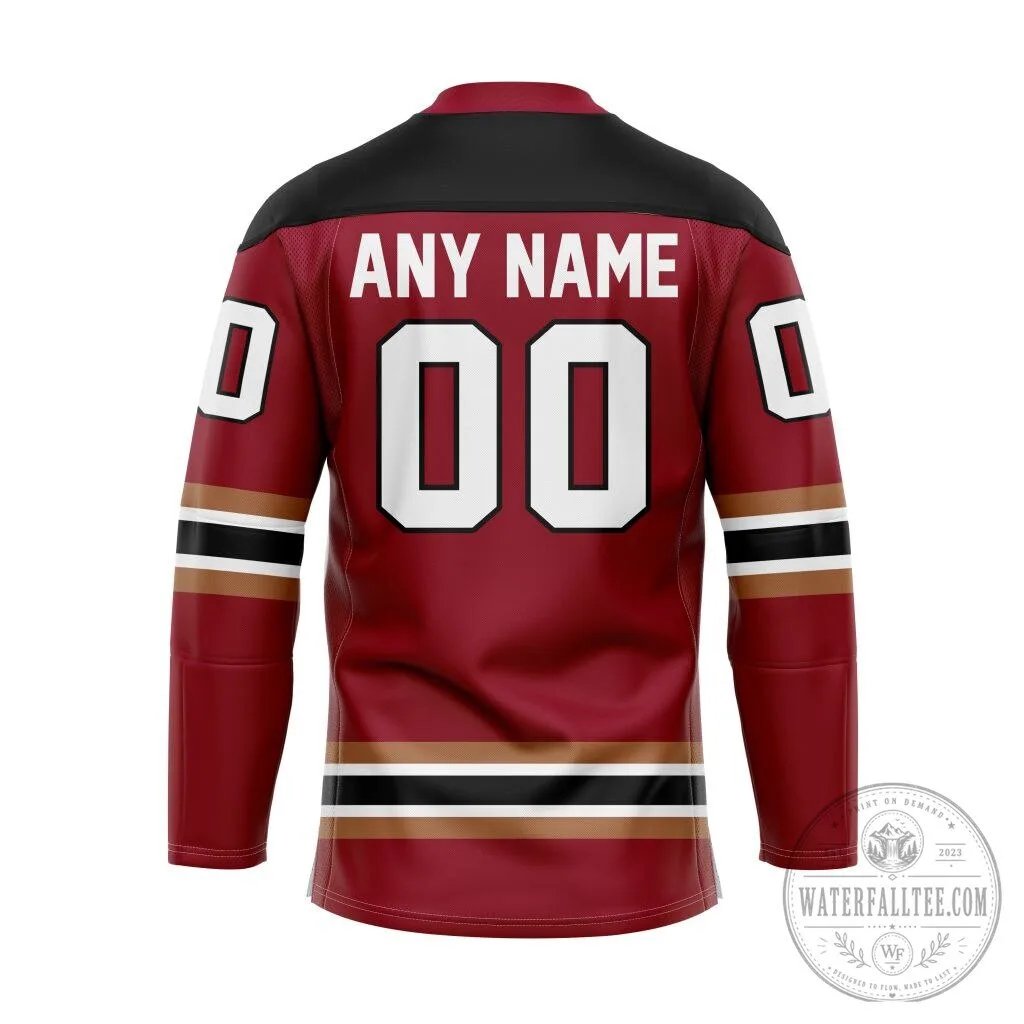Arizona Roadrunners Personalized Maroon Lace Hockey Jersey 7 Arizona Roadrunners Personalized Maroon Lace Hockey Jersey