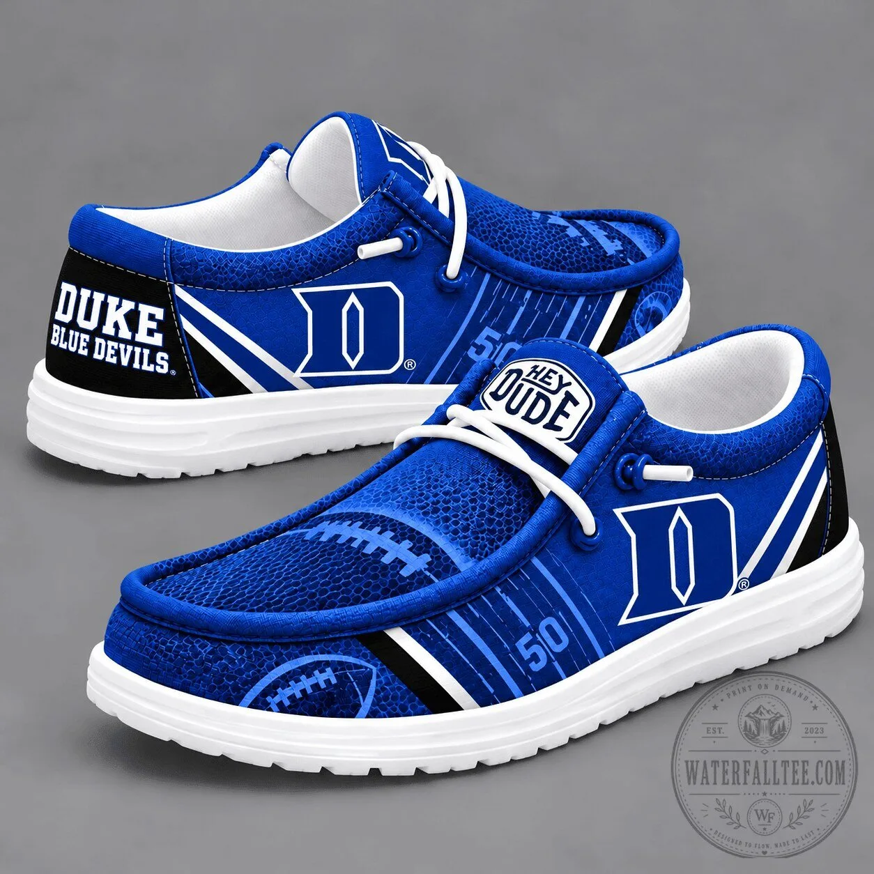 Duke Blue Devils Football Team Spirit Loafer Shoes 2 Duke Blue Devils Football Team Spirit Loafer Shoes