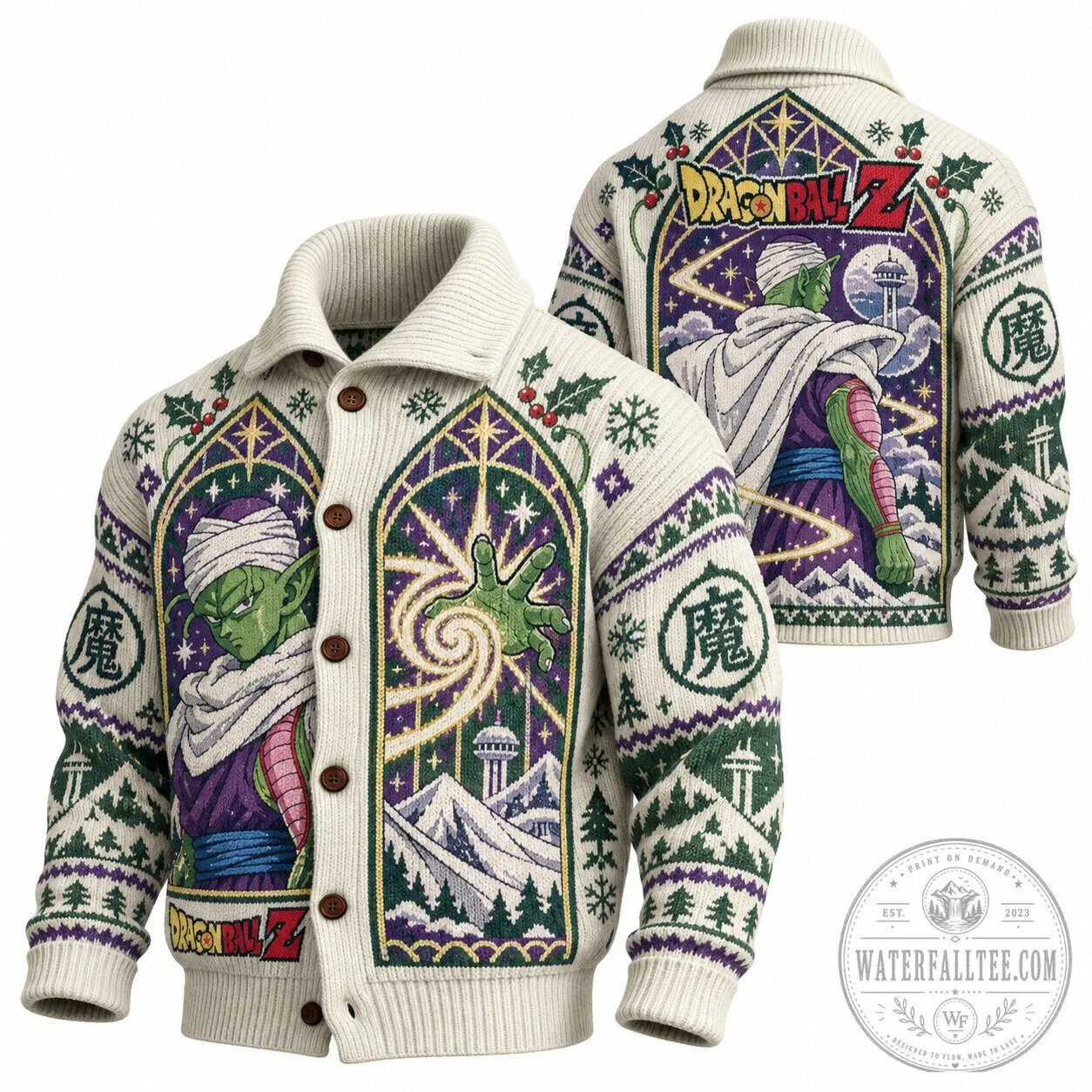 Dragon Ball Z Piccolo Ugly Christmas Sweater Cardigan