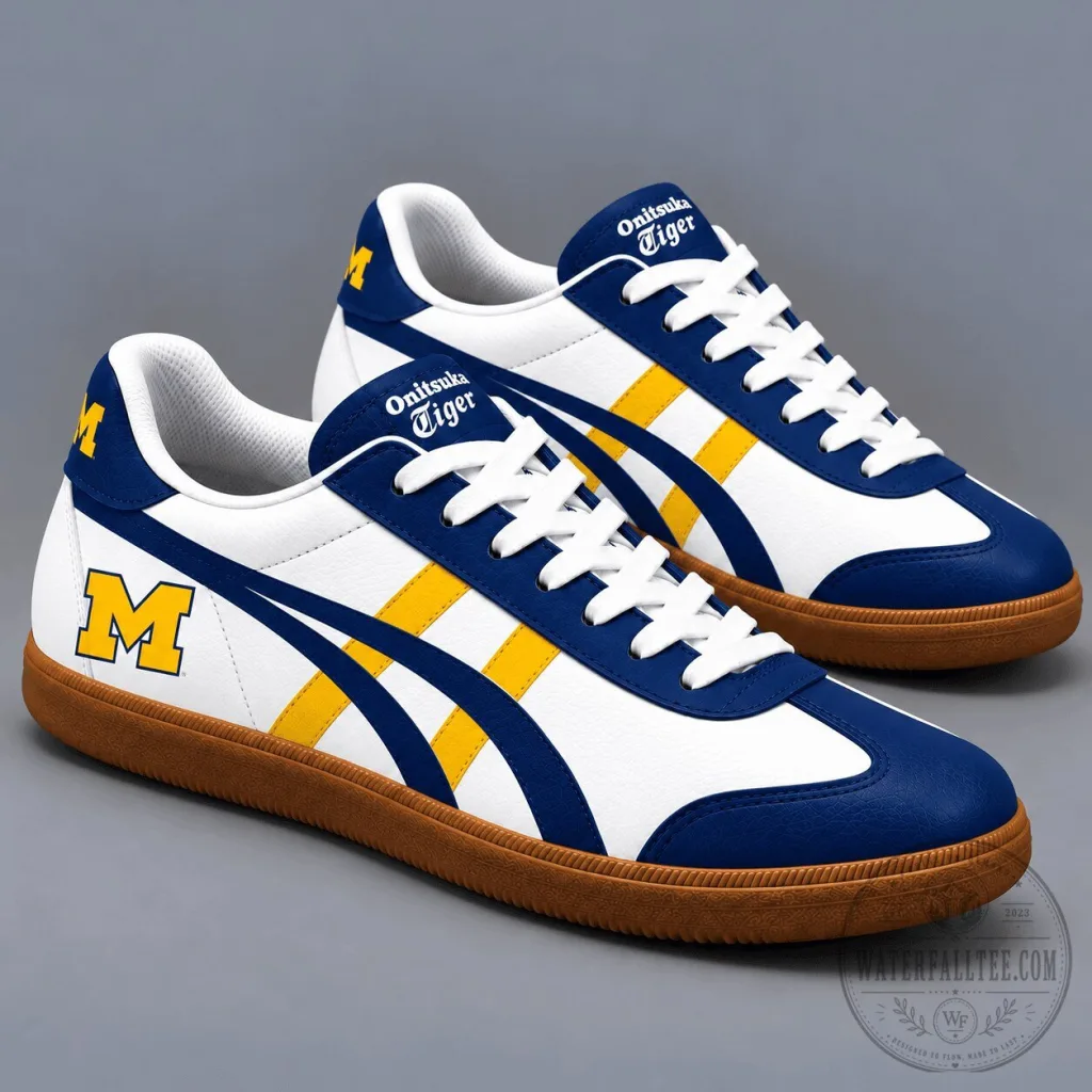 Michigan Wolverines NCAA Team Pride Onitsuka Tiger Sneakers Michigan Wolverines NCAA Team Pride Onitsuka Tiger Sneakers