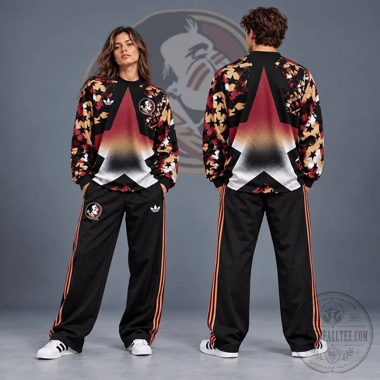 Florida State Seminoles Starburst Athletic Crewneck Sweatshirt