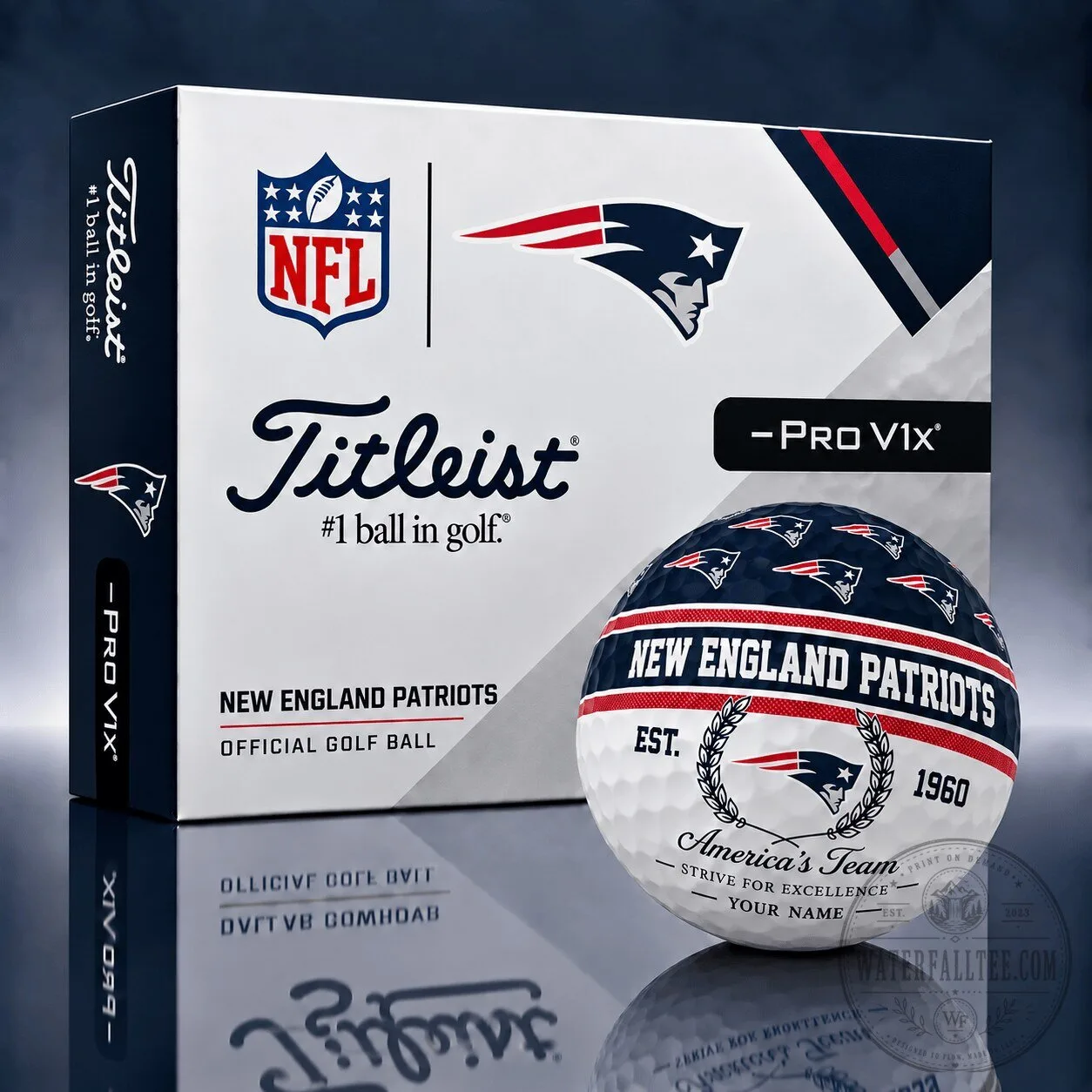 New England Patriots Official NFL Pro V1x Golf Ball Set