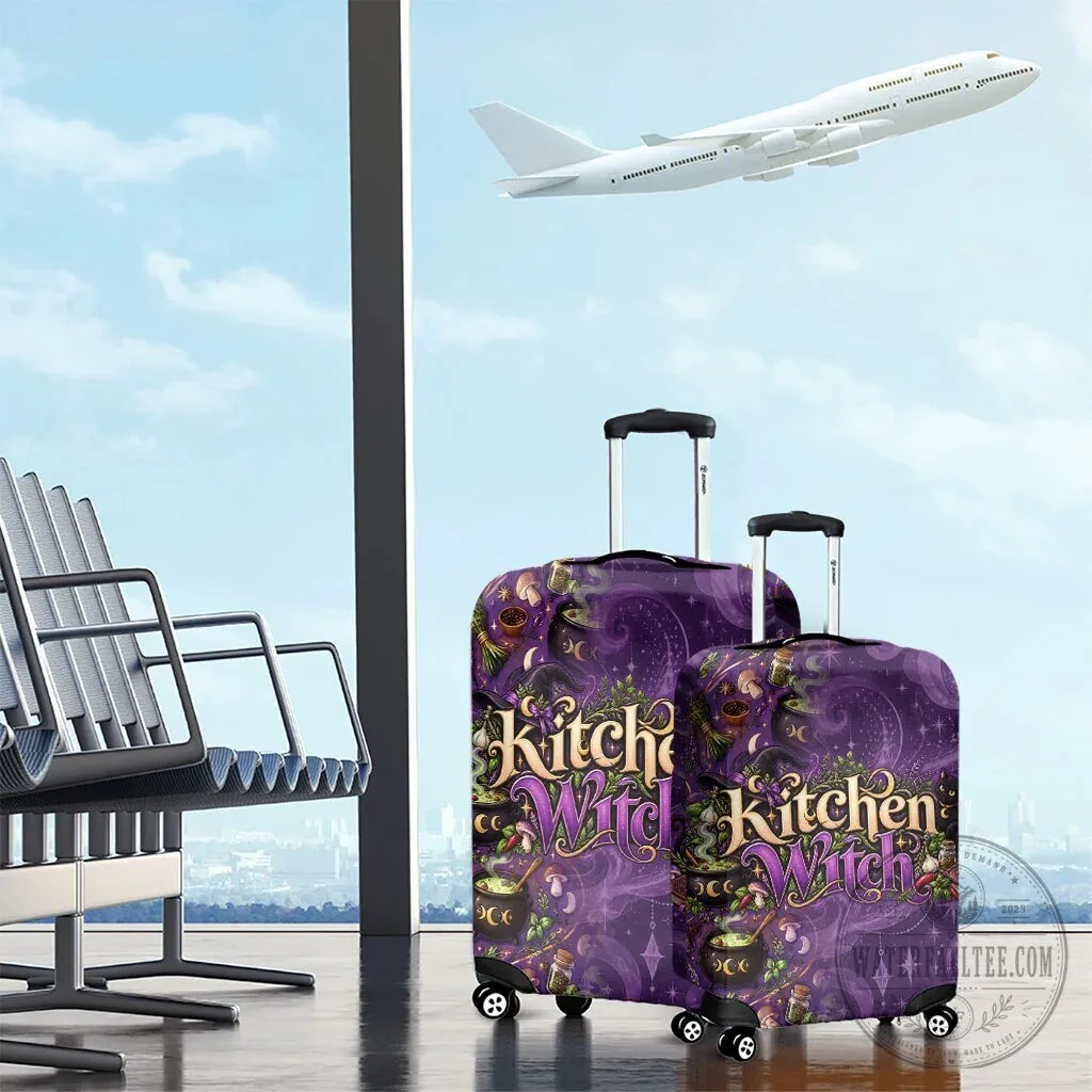 Kitchen Witch Mystical Magic Herb Cauldron Black Cat Luggage Cover 7 Kitchen Witch Mystical Magic Herb Cauldron Black Cat Luggage Cover