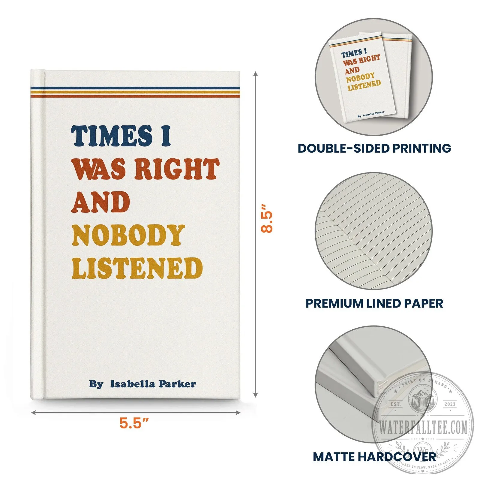 Funny Sarcastic Retro Hardcover Journal - Coworker Gag Gifts, White Elephant Exchange 13 Funny Sarcastic Retro Hardcover Journal - Coworker Gag Gifts, White Elephant Exchange