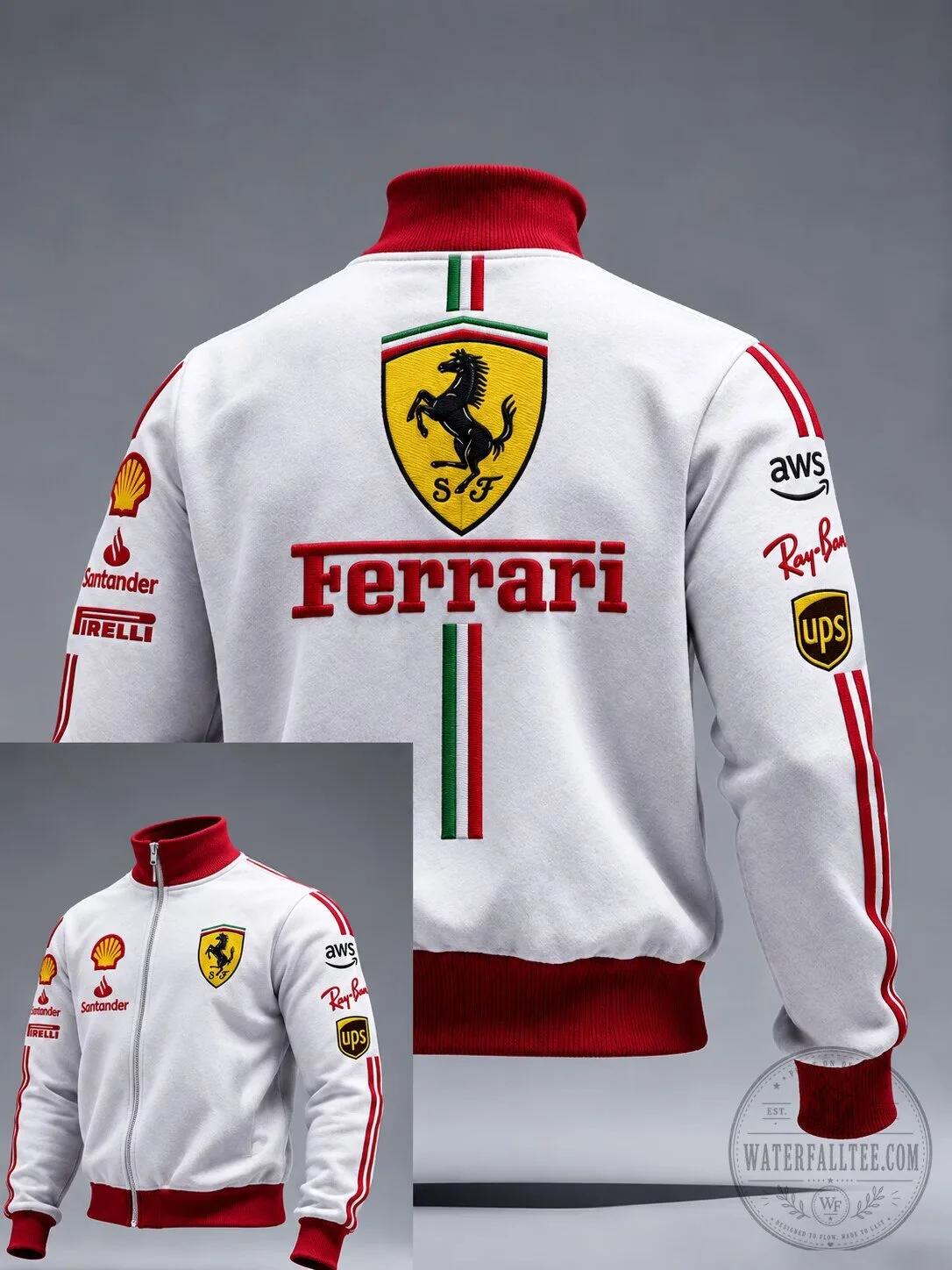 Scuderia Ferrari Formula One Racing Team Full-Zip Stand Collar Jacket 3 Scuderia Ferrari Formula One Racing Team Full-Zip Stand Collar Jacket