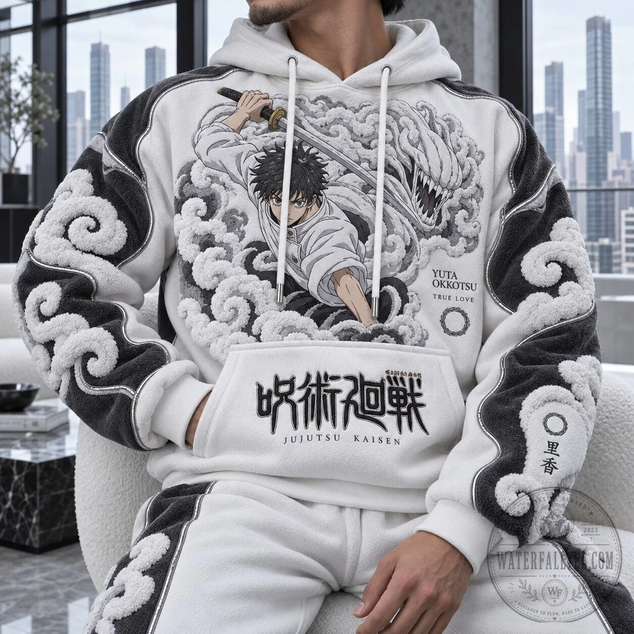 Jujutsu Kaisen Yuta Okkotsu Anime Manga Graphic Print Hoodie 3 Jujutsu Kaisen Yuta Okkotsu Anime Manga Graphic Print Hoodie